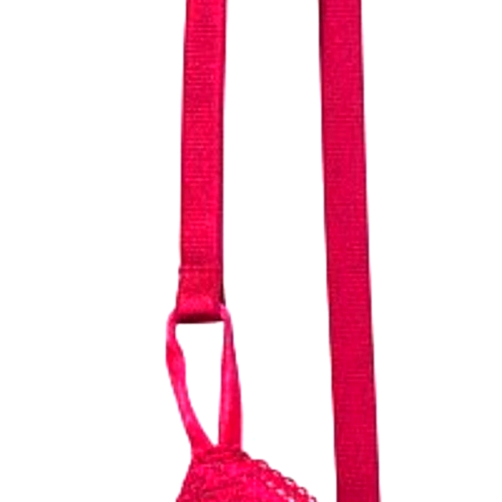 🥀 NWOT VS Dark Fuchsia Plaid Scalloped Underwire Sexy Push-Up Bra - 38D - Picture 9 of 16